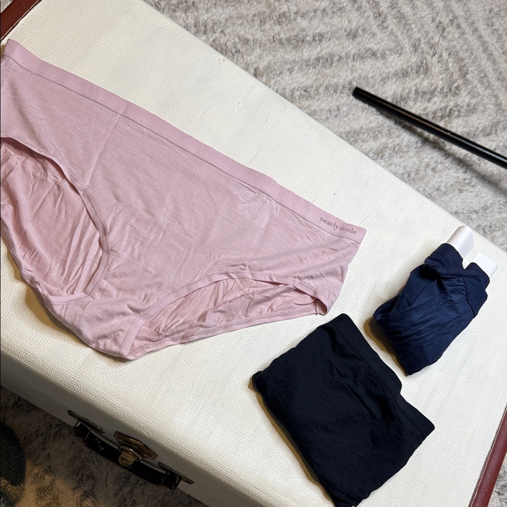 Nearly Nude X3 XL Pink black and blue underwear, panties NWOT